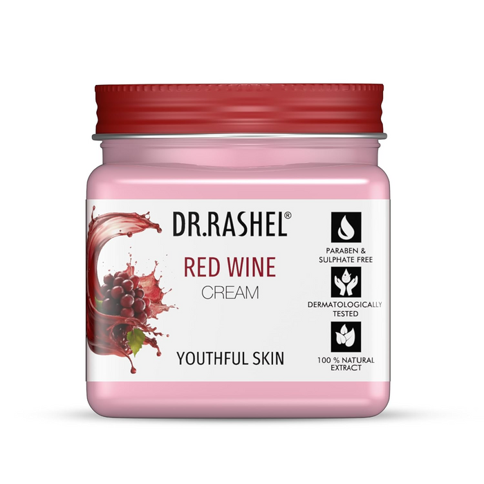 DR.RASHEL Red Wine Anti Aging Cream | With Antioxidants & Natural Extracts | Moisturizing | Firming | Youthful Glow | Radiance Boosting Face Cream | 380ml