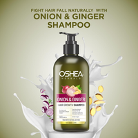 Oshea Herbals Natural Hair Growth Shampoo for Men & Women | Deep Nourishment, Promotes Hair Growth with Controlled Hairfall | Enriched with Onion Bulb & Ginger Extract - 500 ml