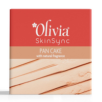 Olivia Skinsync Pan Cake 30g | Full Coverage Waterproof Makeup Base | Velvety Matte Finish | Hides Blemishes | Sweat-Resistant | UV Protection | Long-Lasting & Crease-Free Wear