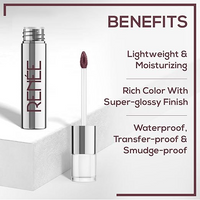 RENEE GLOSS STAY LIPSTICK INFUSED WITH VITAMIN E & C TRANSFER PROOF