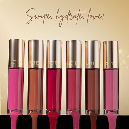 RENEE H2O HYDRATING GLOSSY LIQUID LIPSTICK HYALURONIC ACID PEPTIDES