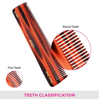 Vega Handcrafted Graduated Dressing Comb for Men & Women, Detangling, Daily Grooming | Made from Cellulose Acetate Non-petroleum Based Material from Plant, (India's No.1* Hair Comb Brand, HMC-04)