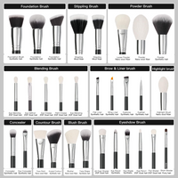 BEILI Makeup Brushes, Make Up Brush Set Professional, 30 PC Natural Goat Hair Makeup Brush Foundation Face Powder Blush Eyeshadow Brushes Concealers Eye Make Up Brush Set