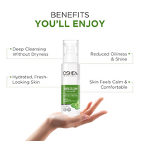 OSHEA  Herbals Basilclean Cleansing Milk for Normal to Oily Skin Type | Removes Excess Oil with Super Hydration & Deep Cleansing | Enriched with Aloevera & Basil Extracts 120 ml