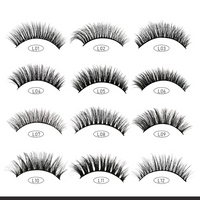 COSLUXE IMAGIC PROfessional Synthetic Fibers False Eyelashes, Natural & soft 100% Handmade 3D Eyelashes Pack 10 Pairs