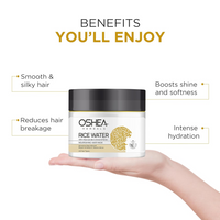Oshea Herbals Rice Water Nourishing Hair Mask for Women & Men | Deep Hydration & Strengthens Hair | Restores Shine & Reduces Breakage | Enriched with Hydrolyzed Rice Protein & Niacinamide - 200g