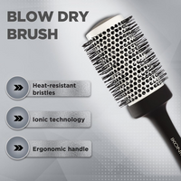 Ikonic Professional Blow Dry Hair Brush with Ionic Techonology for Frizz-Free Styling, Curling, Volumizing & Waves for Women & Men, All Hair Types,...