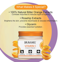 DR.RASHEL Vitamin C Face Pack 45ML | Brightening & Anti-Aging Face Pack with Vitamin C & Hyaluronic Acid | Even Skin Tone & Radiant Glow | For Healthy & Revitalized Skin