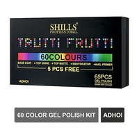 SHILLS PROFESSIONAL TRUTTI FRUTTI GEL POLISH 60 COLOURS ( 5 PCS FREE )- ADHOI