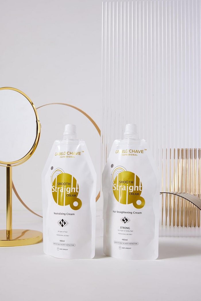 CABELO CHAVE PROFESSIONAL Hair Straightening Cream Strong and Neutralizing Cream For Women & Men - 480ml