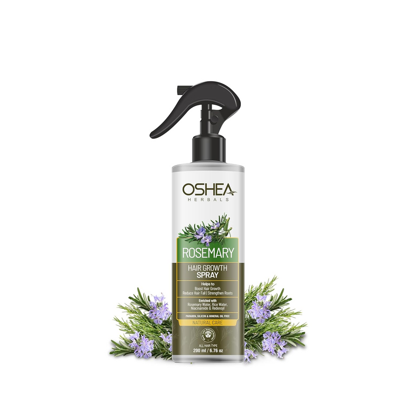 Oshea Herbals Rosemary Hair Growth Spray for Women & Men | Boosts Hair Growth & Strengthens Roots with Reduced Hairfall | Enriched with Rosemary Water, Rice Water & Niacinamide | All Hair Types 200ml