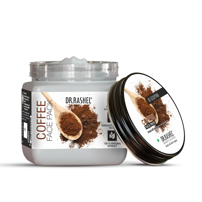 Dr. Rashel Coffee Face Pack, 380ml, Deep Cleansing and Exfoliating Treatment for Brighter Skin