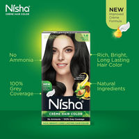 NISH CREME HAIR COLOR RICH BRIGHT LONG LASTING HAOR COLOR
