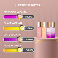 Bella Vita Luxury | Perfume Gift Set for Women | Perfume for Woman | Gifts for Woman | Long Lasting EDP 4x20ml | Floral & Fruity Fragrance | Date, Senorita, Glam, Rose