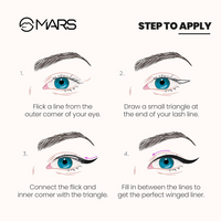 MARS FREE FLOW EYELINER WITH DEMI MATTE FINISH LONG LASTING