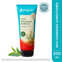 Pilgrim Australian Tea Tree Anti-Dandruff Unscented Conditioner For All Hair Type 200 millilitre | Smoothens Strands & Detangles Hair | Fights and Prevents Dandruff | For Men & Women (Pack of 1)