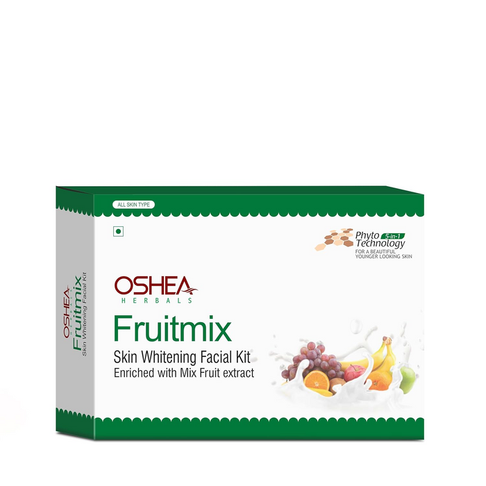 Oshea Herbals Fruitmix Skin Brightening Facial Kit for All Skin Types | Reduce Wrinkles & Nourishes Skin with Tighten Pores | Enriched with Mix Fruit Extract -209 g