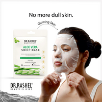 DR.RASHEL ALOE VERA SHEET MASK MOISTURIZE SOOTHE SKIN & BALANCE SKIN OIL SERUM MASK