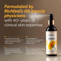 Richfeel Calendula Revitalising Skin Toner | Power of Soothing Calendula Extracts | For skin prone to Acne & Blemishes | Physician Formulated | 80 Ml