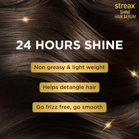 Streax Hair Serum , Hair serum for Dry & Frizzy Hair, for Women & Men, for Curly Hair, Wavy Hair, Straight Hair, Silk & Shine Vitalised with Walnut Oil 90ML