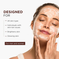 Oshea Herbals Radiance DTan Face Wash for Women & Men | Deep Cleansing with Tan Removal Formula | Reduces Dullness & Controls Sebum | Enriched with Green Apple Extracts | All Skin Types - 120g