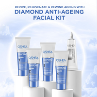 Oshea Herbals Diamond Anti Ageing Therapy Facial Kit for All Skin Types | Nourishes & Revitalizes for Instant Glow | Enriched with Almond, Lemon & Olive Extracts 64g