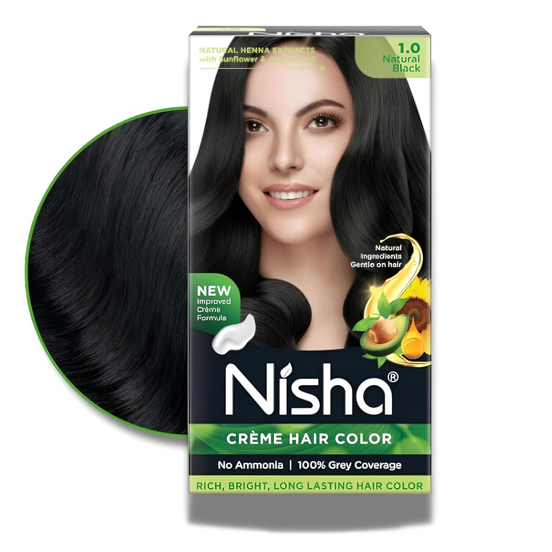 NISH CREME HAIR COLOR RICH BRIGHT LONG LASTING HAOR COLOR