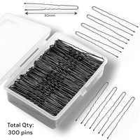 AZAM PREMIUM QUALITY BLACK JUDA HAIR PINS 80MM