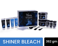 Olivia Shiner Bleach | With Diamond Dust & Shiner Booster | Sparkling Glow | Enhances Skin Tone | Fades Facial Hair | Revitalizes Radiance | Gentle & Safe for All Skin Types | 362g ( BUY SHINER GET FAIRNESS FREE )