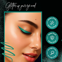 RENEE PENCIL GLITTERISH EYELINER-GREEN  Metallic Pay-Off, Multi-Dimensional Shine