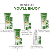 Oshea Herbals Fruitmix Skin Brightening Facial Kit for All Skin Types | Reduce Wrinkles & Nourishes Skin with Tighten Pores | Enriched with Mix Fruit Extract -64 g