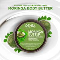 Oshea Herbals Moringa Butter Nourishing & Revitalising Body Butter for Women & Men | Moisturization with Improved Skin Texture | Reduce Dull & Dry Skin | Enriched with Shea Butter & Vitamin E 200g