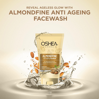Oshea Herbals Almondfine Anti Agening Gel Face Wash For All Skin Types | Deep Cleansing & Hydrates Skin with Almond Oil & Vitamin E 150gm