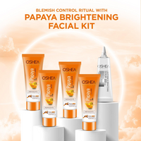 Oshea Herbals Papaya Brightening Facial Kit for All Skin Types | Reduces Blemishes & Pigmentation | Glowing Skin with Papaya Extracts 64g