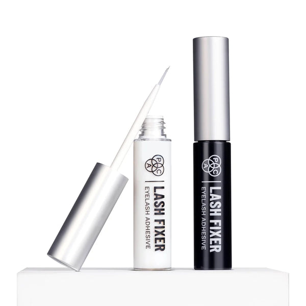 PAC Lash Fixer (Eyelash Adhesive) Transparent | Waterproof & Quick-dry Invisible Eye Lash Glue Works with Synthetic & natural fiber Lashes | Non-Toxic & Non-allergic for All Skin Types