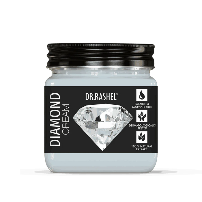 DR.RASHEL Face & Body Cream Diamond 380ML | Brightening & Moisturizing Cream | Infused with Diamond Particles for Radiant Glow | Deep Hydration & Skin Nourishment | For All Skin Types