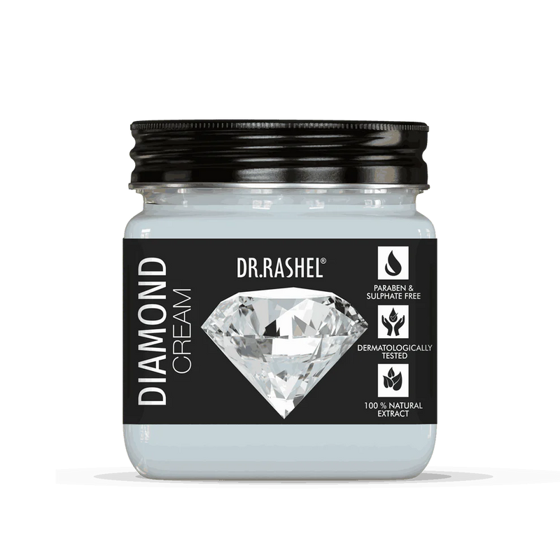 DR.RASHEL Face & Body Cream Diamond 380ML | Brightening & Moisturizing Cream | Infused with Diamond Particles for Radiant Glow | Deep Hydration & Skin Nourishment | For All Skin Types