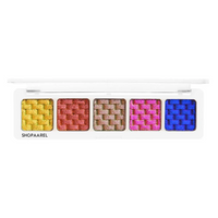 SHOPAAREL Sparkle 5 Color Eyeshadow Palette | Highly Pigmented Shimmer & Glitter Shades | Long Lasting, Blendable Eye Makeup | Compact Travel Friendly Eye Shadow Kit for Women
