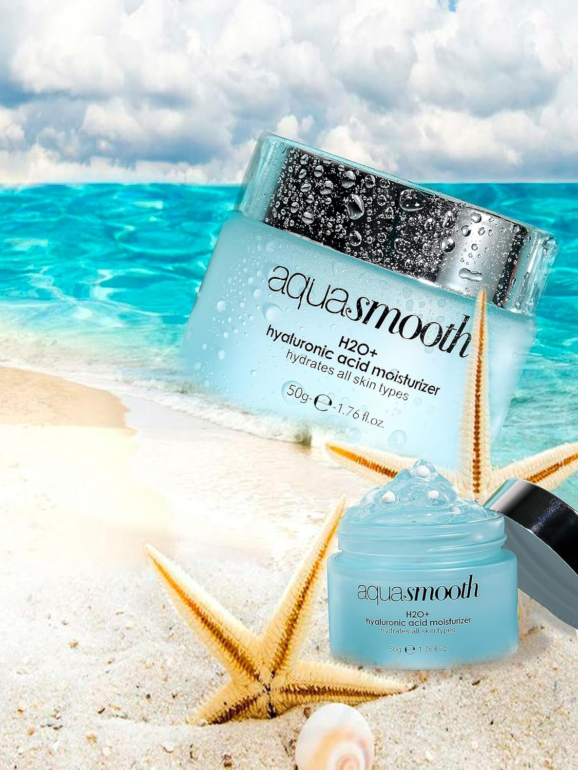 JUST GOLD AQUA SMOOTH H2O+ HYALURONIC ACID MOISTURIZER 50G