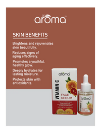 AROMA Vitamin C Face Serum – Brightening & Anti-Pigmentation Serum for Glowing, Even-Toned Skin 100ML