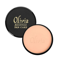 Olivia Pan Cake 100% Waterproof 25g | Full Coverage Makeup Base | Smudge-Proof & Sweat-Resistant | Long-Lasting Velvety Finish | Hides Blemishes | For All Skin Types |