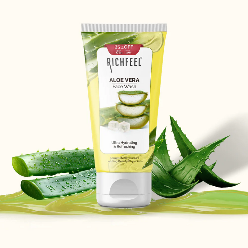 RICHFEEL NATURAL ALOE VERA FACE WASH 100G