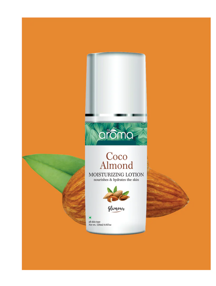 AROMA Coco Almond Moisturizing Lotion – Deep Nourishment for Dry & Rough Skin 120ML