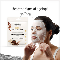 DR.RASHEL Coffee Face Sheet Mask With Serum For Women and Men | All Skin Types | Soft and Healthy Skin | Deep Cleansing & Oil Control | Repairing & Nourishment | Soothing And Hydrating | Paraben Free |