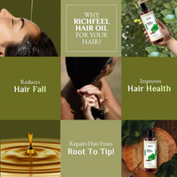 RICHFEEL NATURAL BRAHMI JABORANDI NOURISHING HAIR OIL 500ML