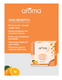 AROMA De Tan Spa Facial Kit – Tan Removal & Skin Brightening Treatment for All Skin Types