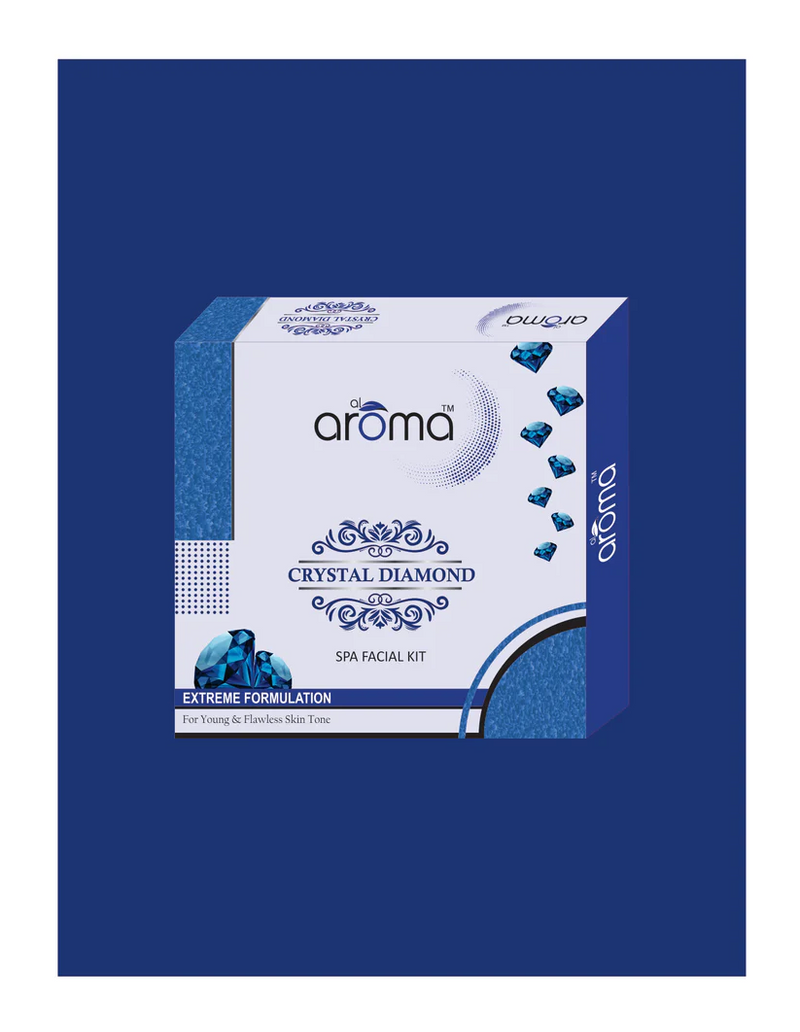 AROMA Crystal Diamond Spa Facial Kit – Instant Glow & Skin Polishing Treatment for All Skin Types