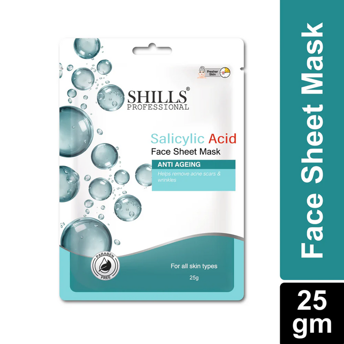 SHILLS PROFESSIONAL SALICYLIC ACID FACE SHEET MASK SKIN MOISTURIZER