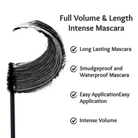 Gorgeous Girl Long Lasting Full Volume & Length Smudge Proof Mascara,Intense Black