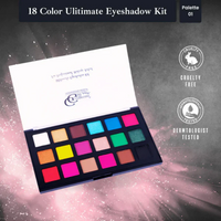 Gorgeous Girl 18 Colors Shimmer, Metallic & Matte Ultimate Eyeshadow Palette